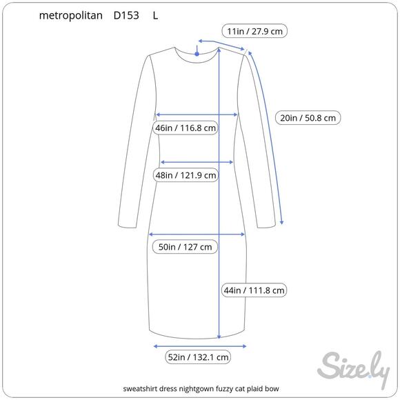 sweatshirt dress nightgown fuzzy cat plaid bow red white - Picture 2 of 9